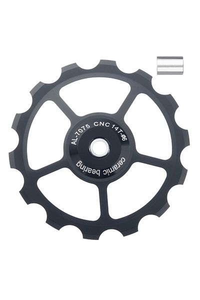 Choice black 14T SENSAH MTB Bicycle Rear Derailleur Jockey Wheel Ceramic Bearing Pulley AL7075 CNC Road Bik