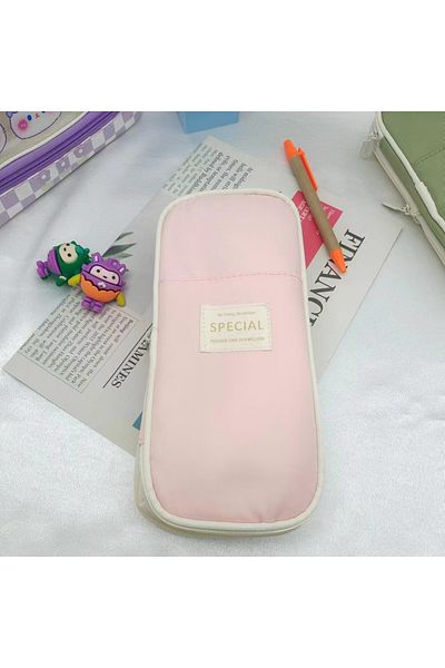 Choice pink Retractable Pencil Case purple Large Capacity Pencil Box pink pencil case Multifunctional Stat