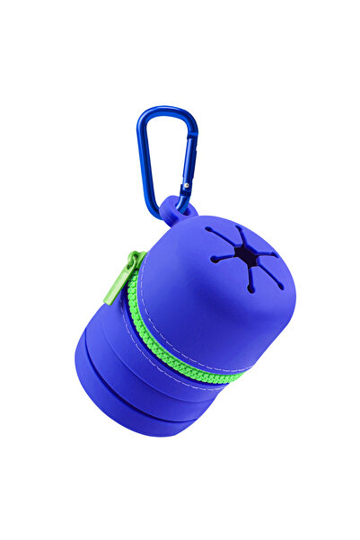 Choice صندوق صيد السمك الأزرق القابل للطي من السيليكون مع سحاب، سلة مهملات متعددة الوظائف محمولة مع حقيبة سيارة