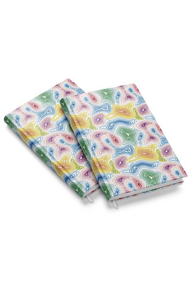 OEM A5 Notebook Artpress, Colorful Waves, 100 Files, Glossy Bureta Cover, Multicolor, 80 gsm