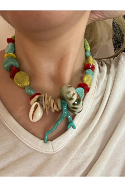 Jovela Dal mercan deniz kabuğu kolye