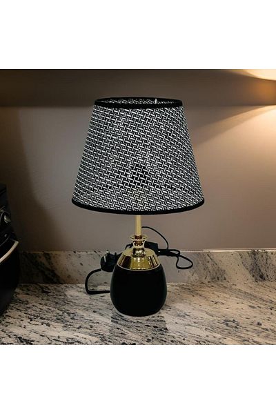 DEC10 Elegant black bedside lamp