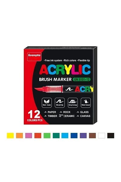 Choice 12 Color Markers 12/24/36/48/72/120 PCS GuangNa Acrylic Color Soft Head Markers Painted Graffiti Chr
