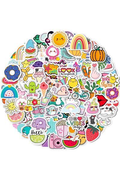 Choice 100PCS 100pcs Kawaii Cute Vsco Stickers Aesthetics Phone Laptop Diary Guitar Suitcase Graffiti Water
