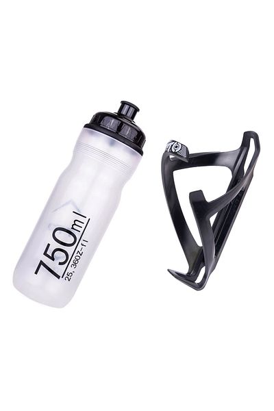 ZTTO BK Cage and bottle ZTTO 750ml High-Quality Cycling Water Bottle PP Material Wide-mouth Opening Squee