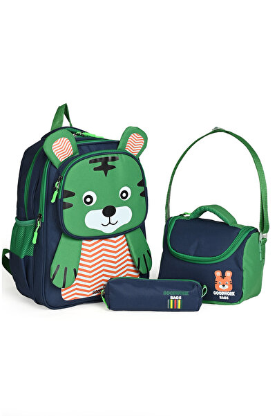 Wander Σετ σχολικών τσάντες 3 τεμαχίων με σχέδιο Tiger – Σχολική τσάντα Δημοτ...
