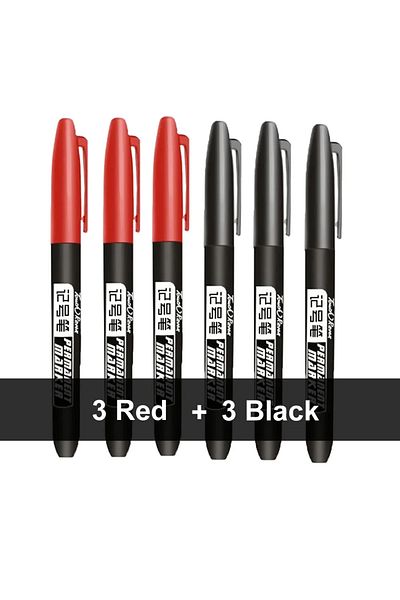 Choice Dark Grey 1/6/9/20PCS Permanent Marker Pen Manga Drawing Markers Black Blue Red Waterproof Ink Sketc