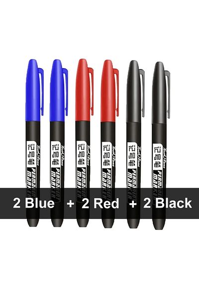Choice Orange 1/6/9/20PCS Permanent Marker Pen Manga Drawing Markers Black Blue Red Waterproof Ink Sketch P