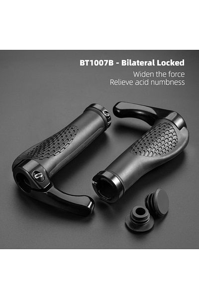 ROCKBROS BT1007B ROCKBROS Bicycle Grips MTB Mountain Bike Handlebar Grips Horns Shofar Vice Handle Bike Grips