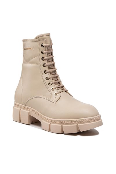 Karl Lagerfeld Women's Ankle boots beige KARL LAGERFELD-KL43250 0H1 Cream Lthr