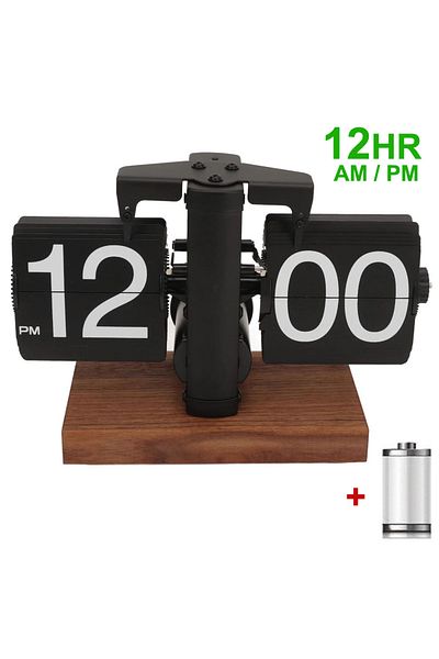 Choice 12HR-ALB-XFwood A Flipping Clock with Page Turning Automatically for Modern Home Decoration.Full of