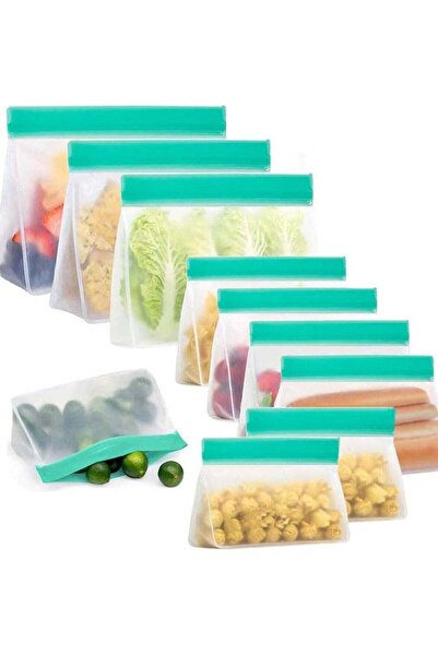 huitich مجموعة من 9 أكياس تخزين طعام قابلة لإعادة الاستخدام، 3 كبيرة و3 متوسطة و3 صغيرة لتنظيم المنزل متعدد الاستخدامات