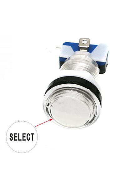 Choice SELECT white 5V 12V Light Push Button 33mm Led Illuminated Clear Plastic For Coin Arcade Joystick Ga