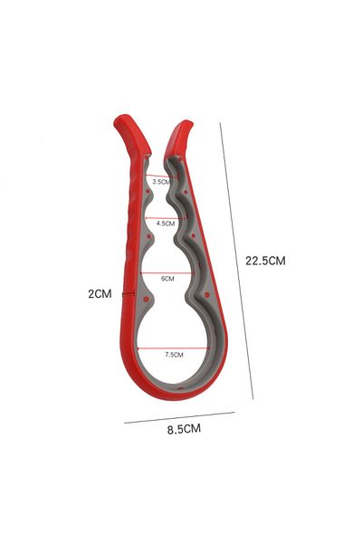 Choice Red LMETJMA Jar Opener for Weak Hands 5 in 1 Multi Function Can Opener Bottle Opener Kit with Non Sl