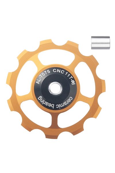 Choice golden 11T SENSAH MTB Bicycle Rear Derailleur Jockey Wheel Ceramic Bearing Pulley AL7075 CNC Road Bi