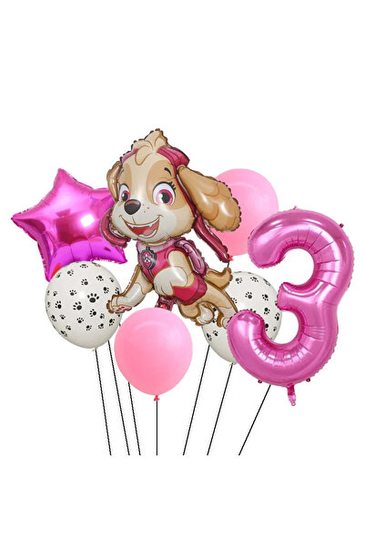 PAW PATROL مجموعة من 7 قطع من بالونات الحفلات على شكل كلب مطاردة السماء بالون...
