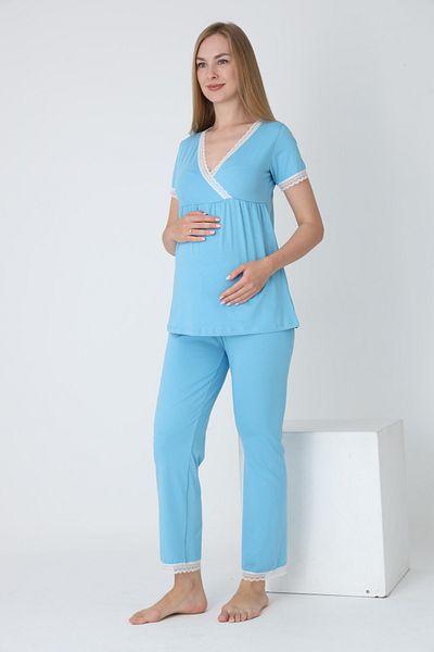 Miss Dünya Lissa Maternity and Pregnant Pajamas Set Suitable for Breastfeeding