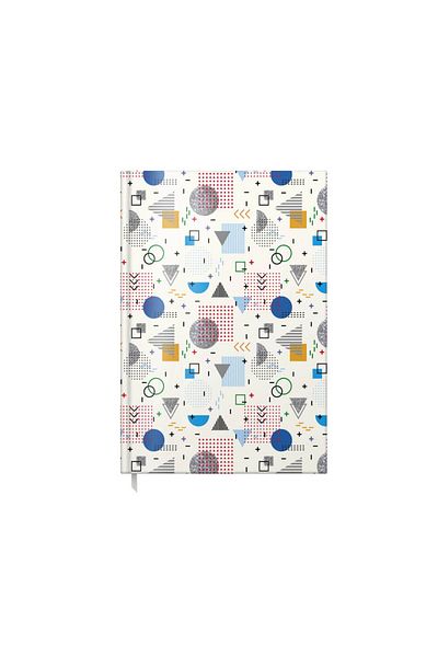 OEM A5 Unfolded Notebook Artpress, Geometries, 100 Files, Glossy Burette Cover, Multicolor, 80 gsm