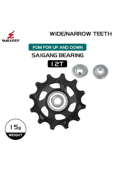 Choice 12T WUZEI Bicycle Pulley Bearing Wheel 11T 12T 13T14T15T16T17T Road Bike Guide Wheel for Shimano Sra
