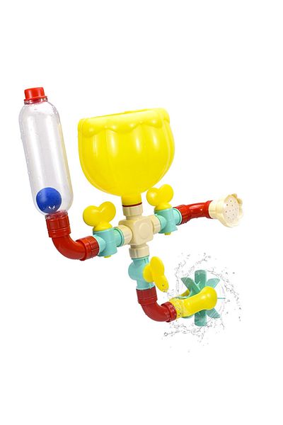 Choice without box QWZ New DIY Montessori Children Bath Toys Water Spray Rotating Water Jet Game Bathtub To