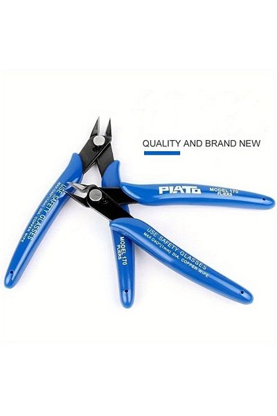 Choice blue 1pc High Manganese Steel Diagonal Pliers, Electrical Wire Cable Cutters with Flush Nipper Side