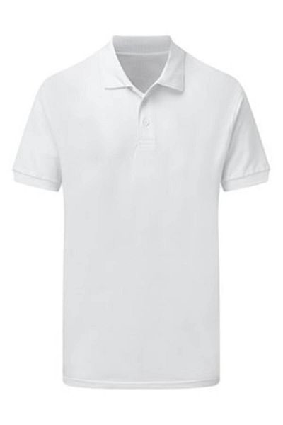 OEM - Tricou polo cu mânecă scurtă, 100% bumbac, mărimea L, alb