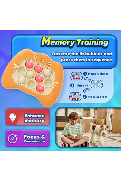dalip Pop It Interactive Console Game, Orange, 12 x 10 x 5.8 cm