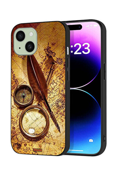 Tolwak غطاء حماية لجهاز آيفون 15 من آبل بتصميم بوصلة عتيقة