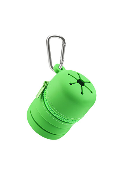 Choice صندوق صيد السمك الأخضر القابل للطي من السيليكون مع سحاب، سلة مهملات مت...