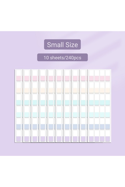 Choice1 ملصقات فهرسة لاصقة بألوان فاتحة، مقاس صغير، 240 قطعة، 420 قطعة، 3 أحج...