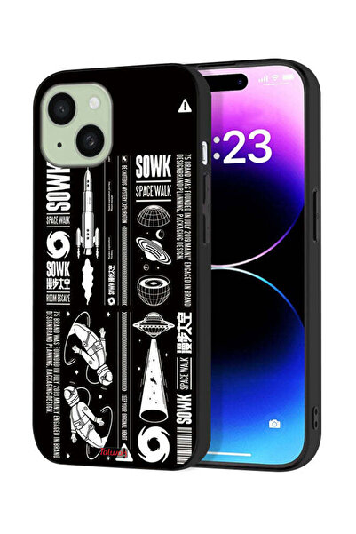 Tolwak Apple iPhone 15 Protective Case Cover Sowk Space Walk Sticker