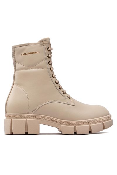 Karl Lagerfeld Women's Ankle boots beige KARL LAGERFELD-KL43250 0H1 Cream Lthr