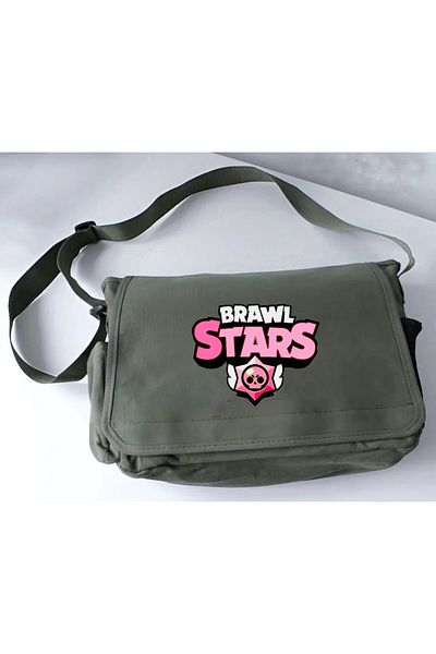 DEEFWEAR Khaki Stars Brawl Printed School, Course, Dershane Messenger Bag