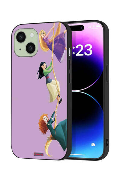 Tolwak Apple iPhone 15 Protective Case Cover Girls Climbing Art