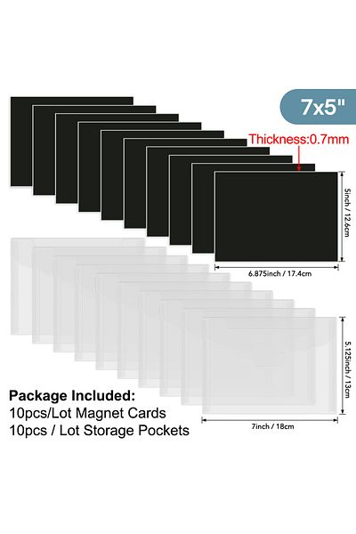 Choice D 20pcs 10pcs 12.6x17.4cm 0.7mm Rubber Magnetic Sheets, Die and Stamp Storage Magnetic Panels Magnet