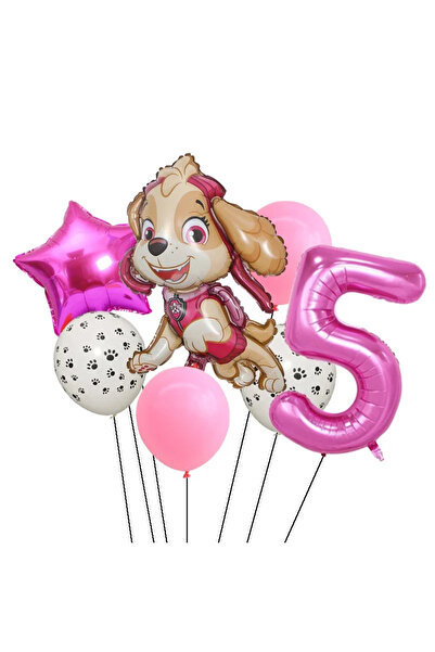 PAW PATROL مجموعة من 7 قطع من بالونات الحفلات على شكل كلب مطاردة السماء بالون...