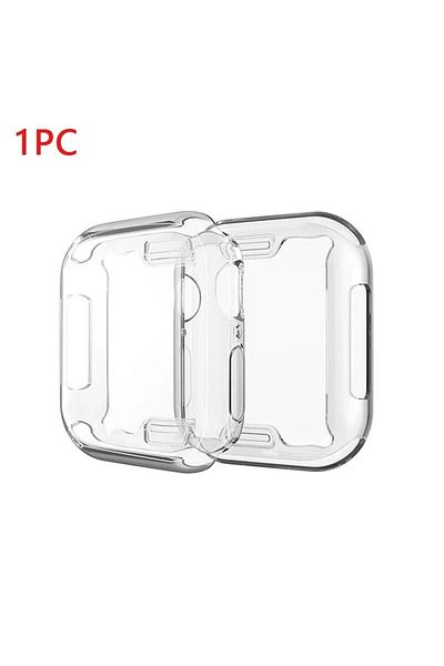 Choice 41mm Transparent TPU Screen Protector Case for Apple Watch Series 9 8 7 SE 6 5 4 3 Bumper Cover Acce
