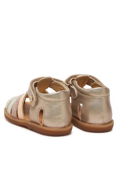 Naturino Sandale pentru fete aurii NATURINO-0503275 03 NIXY CIPRIA-PLATINUM M