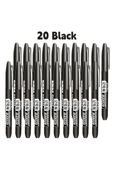 Choice Black-20PCS 6 PCS Permanent Marker Pen Manga Drawing Markers Black Blue Red Waterproof Ink Sketch Pe