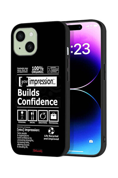 Tolwak غطاء حماية لجهاز Apple iPhone 15 ملصق بناء الثقة