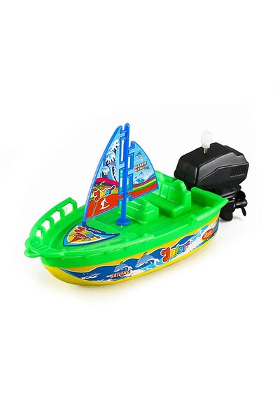 Choice Random Color A Wind-Up Speed Boat Bath Toy for Kids, Creative Winter Tub Adventures Enhancing Imagin