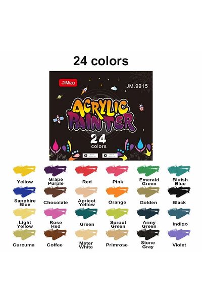 Choice 9915-24 Colors Double Headed Different Color Acrylic Marker Pen, Color Art Graffiti Pen, Waterproof,