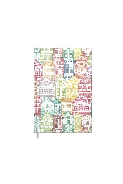 OEM A5 Notebook Artpress, Colorful City, 100 Files, Glossy Bureta Cover, Multicolor, 80 gsm