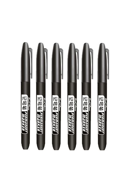 Choice 6 Black Set 6 PCS Permanent Marker Pen Manga Drawing Markers Black Blue Red Waterproof Ink Sketch Pe
