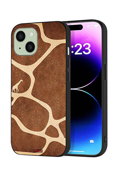 Tolwak غطاء حماية لجهاز Apple iPhone 15 بتصميم جلد الزرافة
