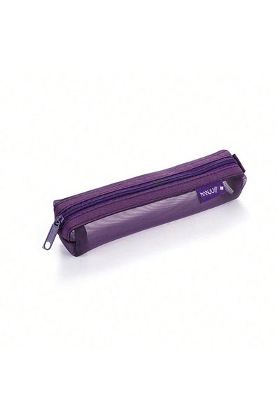 Choice 1pc-purple 1pc Mesh Pencil Case Storage Bag For Exams Portable Pencil Case Multi-Functional Square S