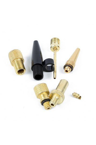 Choice 6pcs Inflatable Needle Nozzle Air Valve Adapter Pump Parts For Football Bicycle Bike Tire Alloy W...