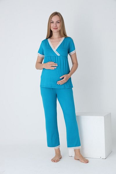 Miss Dünya Lissa Maternity and Pregnant Pajamas Set Suitable for Breastfeeding