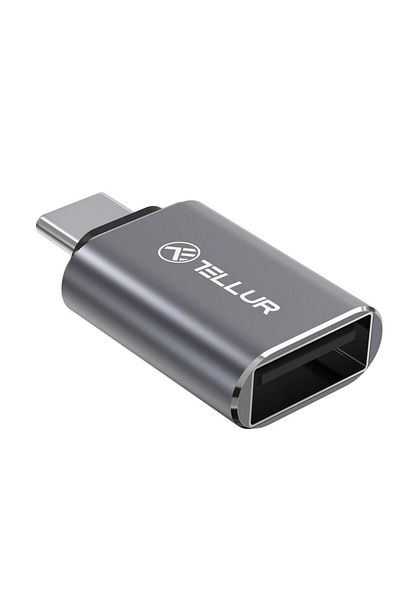 TELLUR Adaptor Tellur USB-C de la USB-A la USB-A, 10Gbps, 3A, aluminiu
