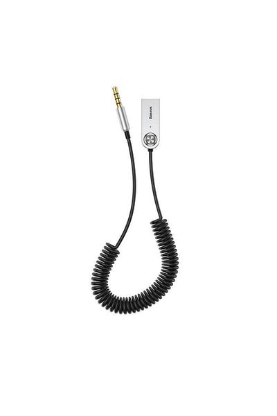 Baseus Adaptor Audio Baseus Bluetooth Jack 3.5mm, alimentare prin USB, Negru